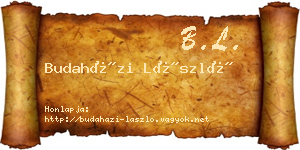 Budaházi László névjegykártya