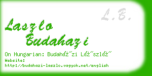 laszlo budahazi business card